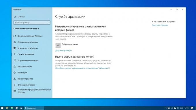 Configuración de Windows 10: Configure el respaldo
