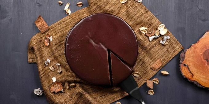 Cheesecake de chocolate sin hornear. Con solo cuatro ingredientes