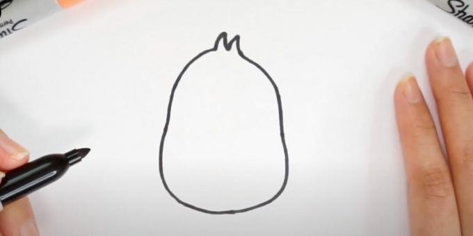 Dibujos de Pascua: Dibuja el cuerpo de un pollo