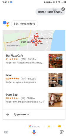 Ahora Google: Buscar Cafetería