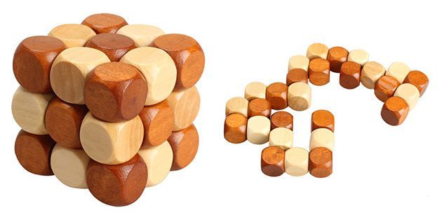 Cubo puzzle de madera