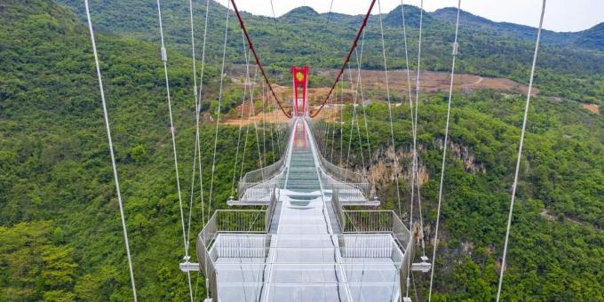 Los puentes más aterradores: Puente de cristal de las Tres Gargantas de Huangchuan
