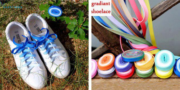 cordones de los zapatos de gradiente