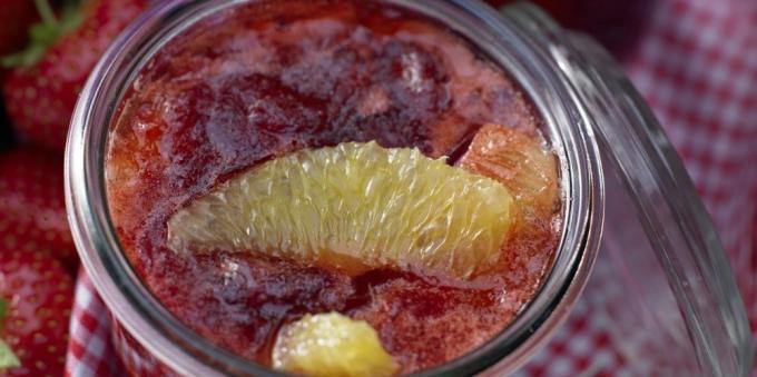 mermelada de fresa: Jam de fresas y naranjas