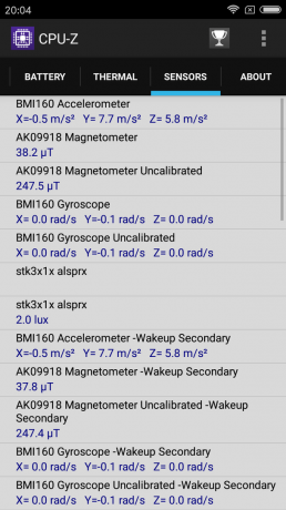 Redmi Nota 5a CPU-Z