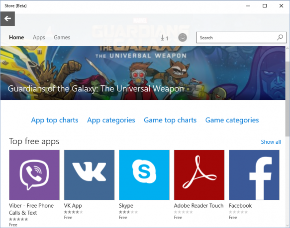 Cargar aplicaciones universales de la tienda de Windows 10