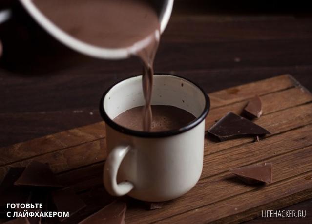 Receta: chocolate caliente Perfecto - derrames tazas