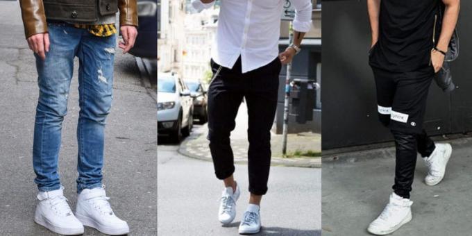 zapatos de moda de los hombres: zapatillas blancas