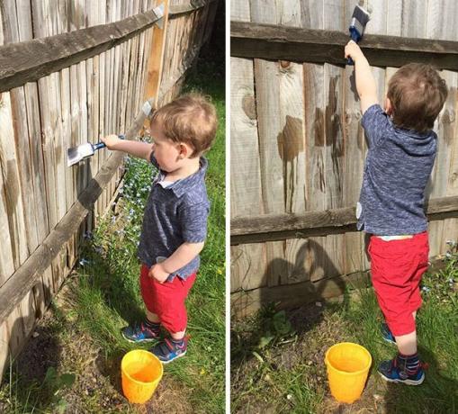 Consejos para los padres: cobran al niño a pintar la cerca