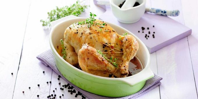 Pollo relleno de arroz y verduras