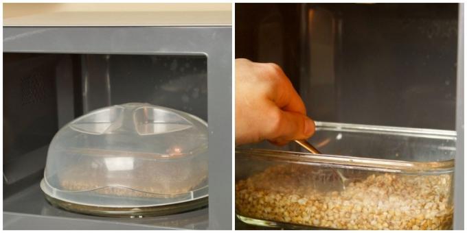 Cómo cocinar gachas de trigo sarraceno en el microondas