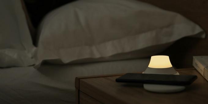 Carga-luz de noche Xiaomi Yeelight de carga inalámbrica noche de la lámpara: el modo de brillo de dos