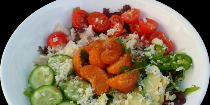 ensaladas dietéticos: Ensalada de pollo y mandarinas