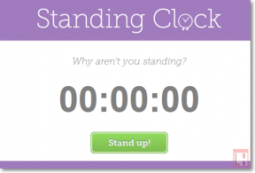 StandingClock: tiempo de seguimiento en una posición de pie