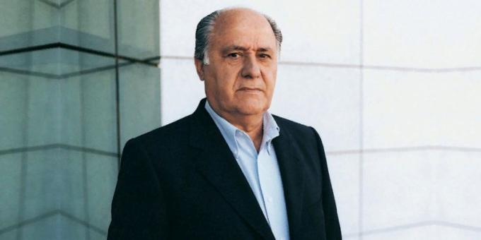 prominentes hombres de negocios: Amancio Ortega, Inditex