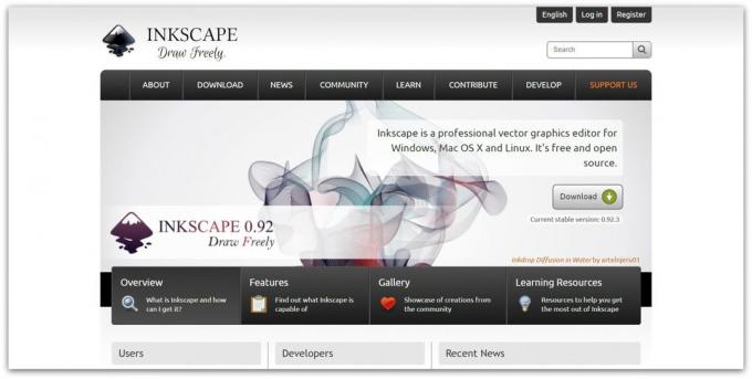 los editores de vectores libres: Inkscape