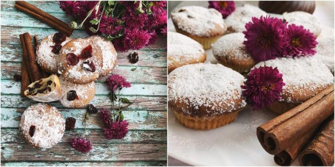 Muffins de arándanos secos: una receta sencilla