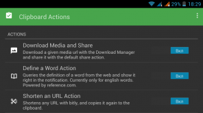 Acciones del portapapeles - operaciones rápidas con el portapapeles de Android