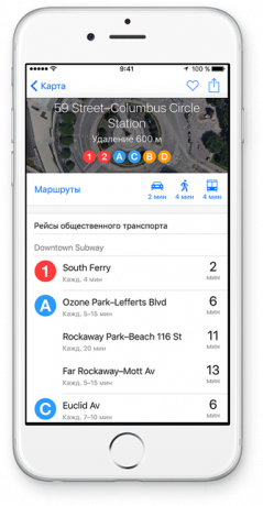Apareció en iOS 9 apoyo para el transporte público