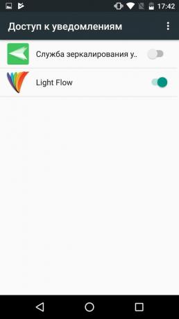 La luz de flujo de notificación LED