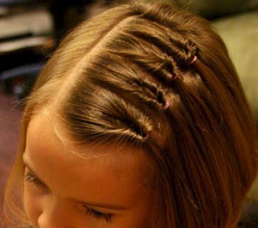 Peinados para la escuela: colas retorcidas