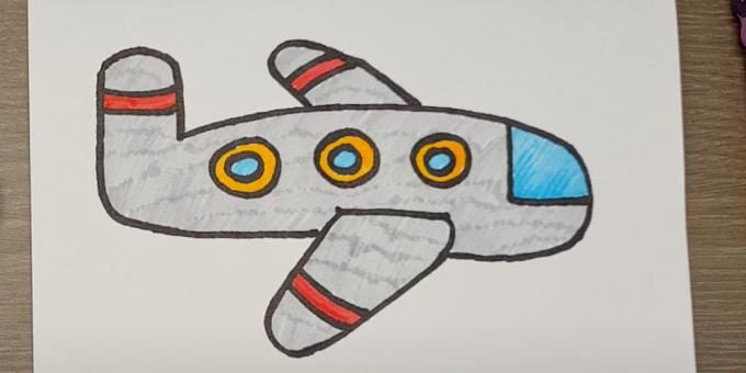 Cómo dibujar un avión: dibujar un avión con rotuladores