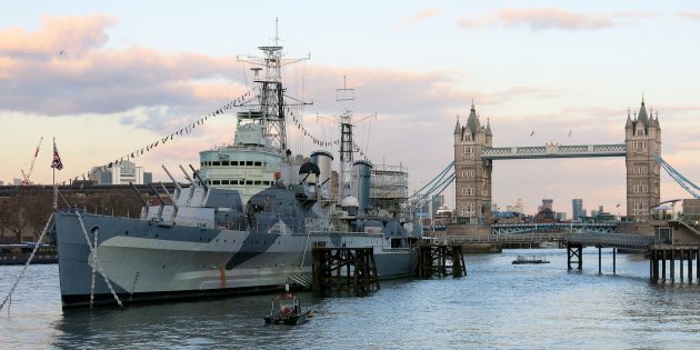 Atracciones en Londres: el crucero "Belfast"
