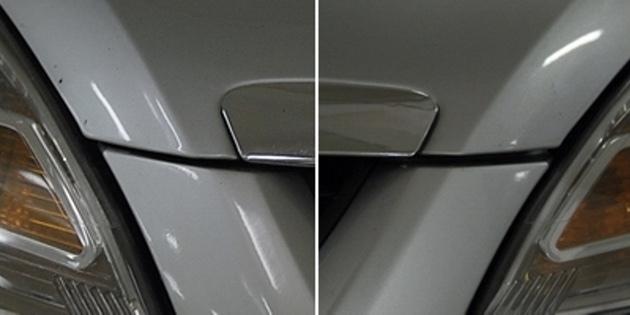 Cómo comprar un coche usado: brecha desigual en la parte izquierda y derecha de la campana