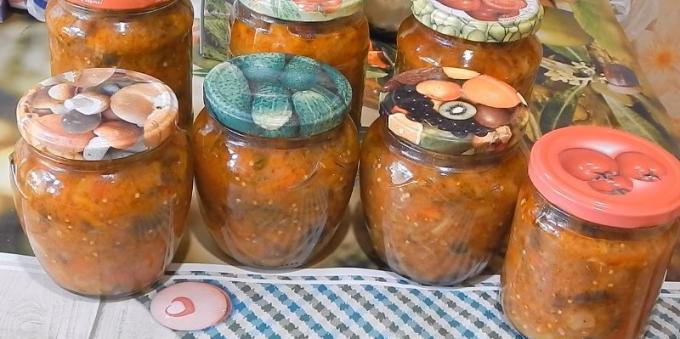 Berenjena: El caviar de berenjena asada con calabacín y tomate pegar