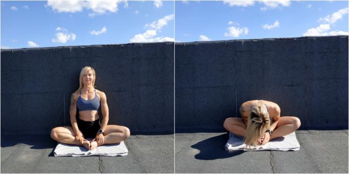 Ejercicios de yoga simples: postura de ángulo limitado