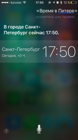comando de Siri: Tiempo