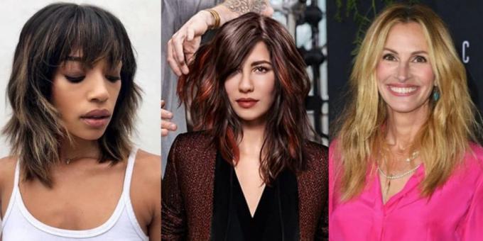 cortes de pelo de las mujeres de moda en 2019: una textura cascada