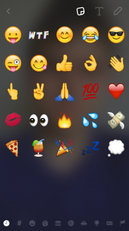 Adición de Emoji en Snapchat