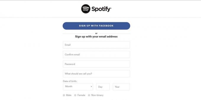 Cómo registrarse para Spotify a través de Facebook