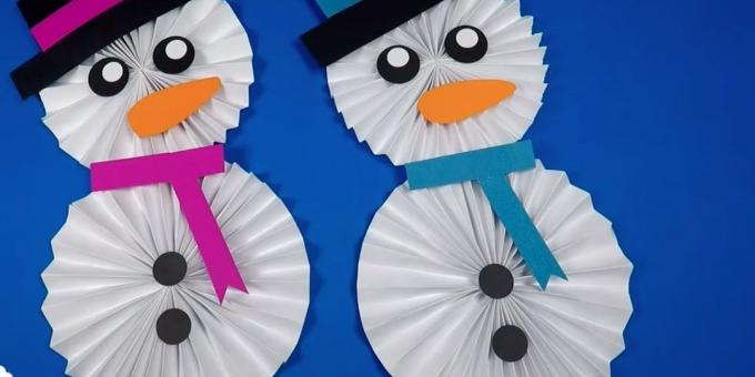 ¿Cómo hacer un muñeco de nieve con las manos fuera de papel