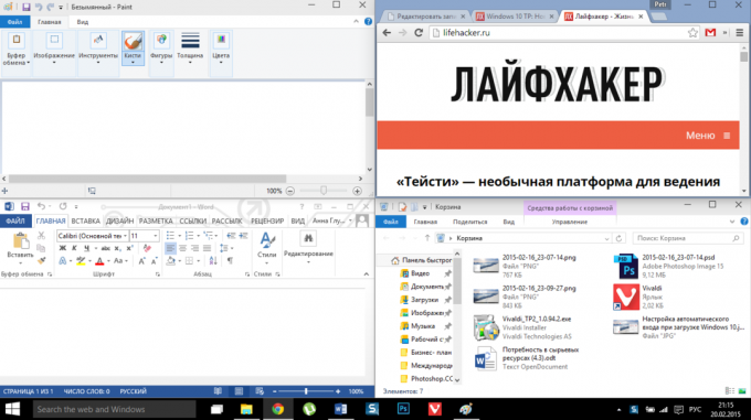 Nuevas posibilidades al trabajar con ventanas y programas abiertos en Windows 10