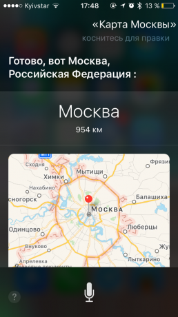 comando de Siri: mapa