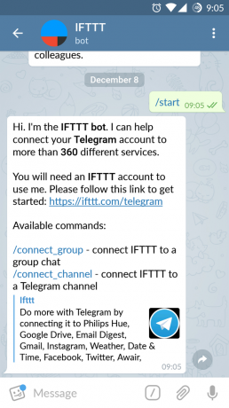 Actualización del telegrama: integración con IFTTT, charla consagrado y un editor de fotos mejorada