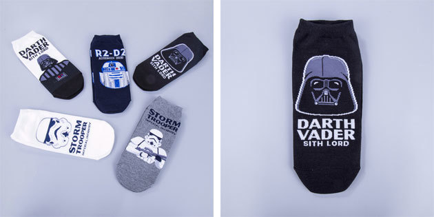 Bellos calcetines con los "Star Wars"