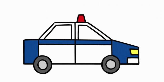 Cómo dibujar un coche de policía