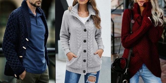 Cardigan con un collar - 2019