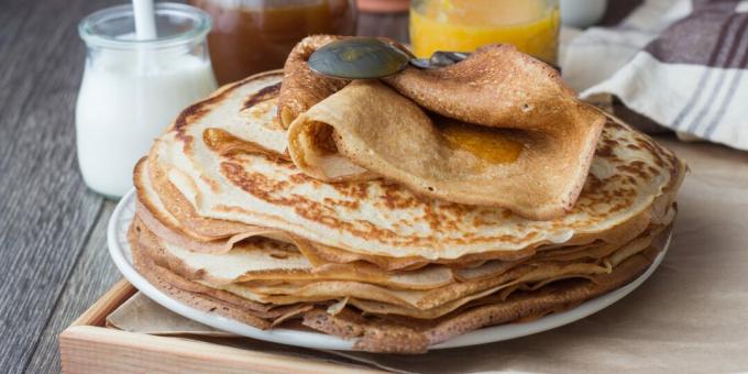 Panqueques finos con cerveza