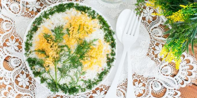 Ensalada de mimosa con arroz
