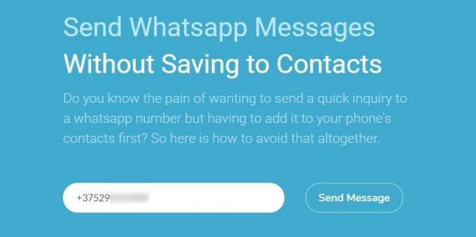 Los mensajes WhatsApp rápidos le permite usar los contactos WhatsApp Messenger sin guardar