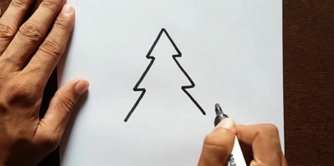 cómo dibujar un árbol: añadir un tercer nivel