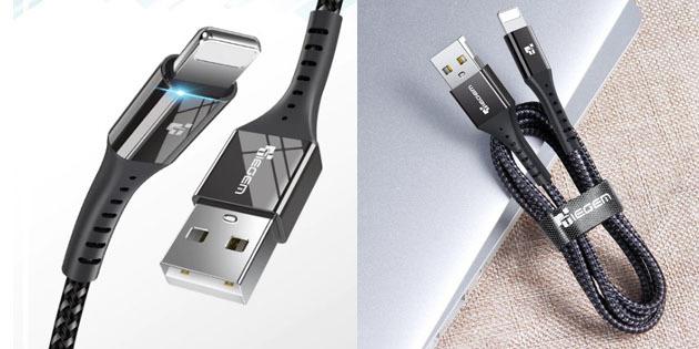 Cable de carga para iOS: Tiegem USB