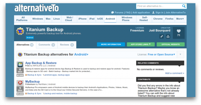 alternativeto.net - Aplicaciones para Android gratis
