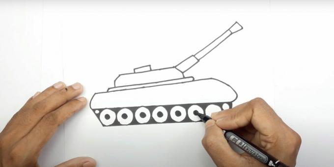 Dibujo de marcador del tanque 