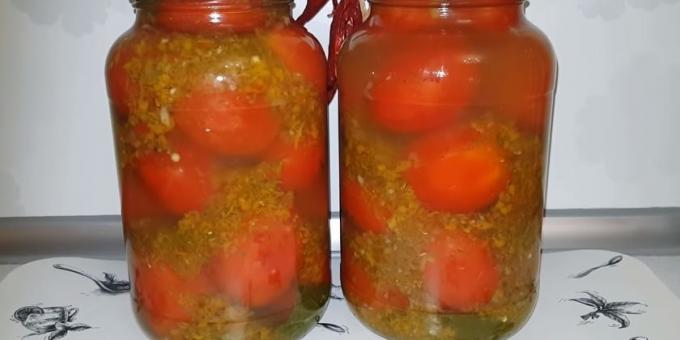Recetas: tomate marinado con pimienta y la zanahoria