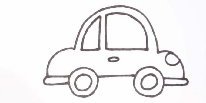 Cómo dibujar un automóvil: agregue un mango y un faro